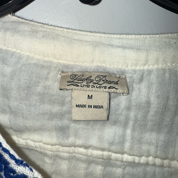 Lucky Brand Sleeveless embroidered peasant top - Picture 3 of 3